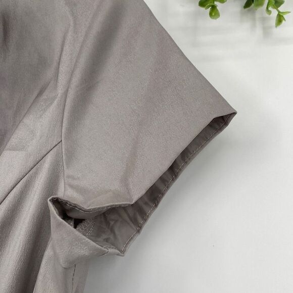 J .Taylor Tafetta Dress Ruffle Silver Rhinestones  Occasion Short Sleeve MIDI 14 - Picture 6 of 13